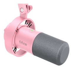Dynamic microphone podcast recording for vocal dubbing with mute function.