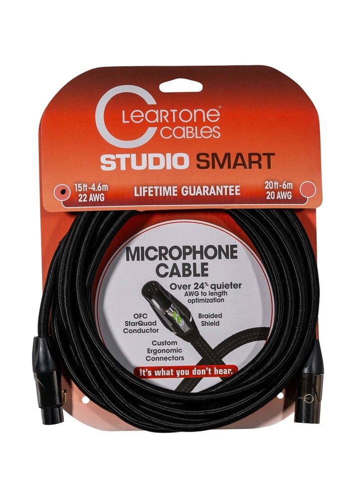 Cleartone 15-Foot Studio Smart Microphone Cable, 22 AWG – 1 Pack