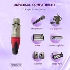 XLR 3pin Male Plug and Female Socket with Fine Nickel Plated housing