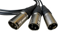 Premium 3 Way XLR Splitter Cable, Microphone Y Cable for Professional Audio Reco