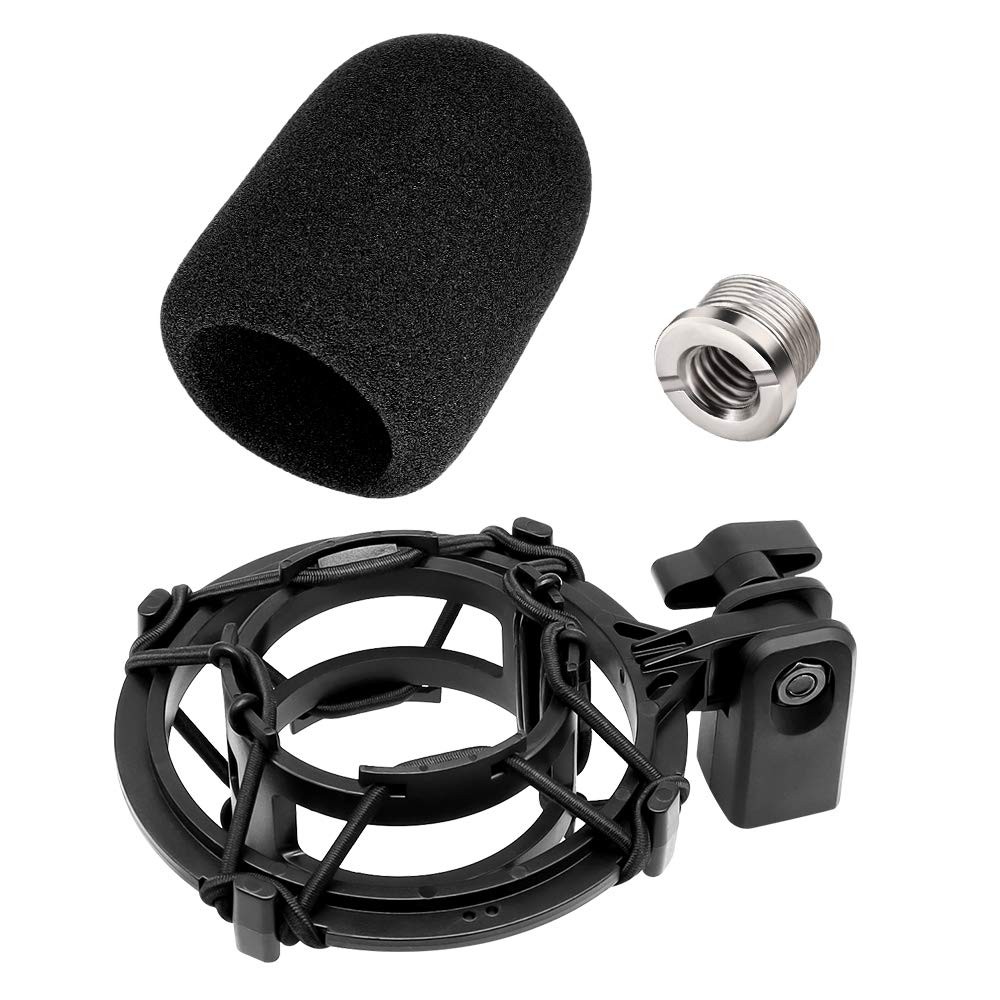 Etour AT2020 Microphone Shock Mount with Pop Filter, [Custom Built for AT2020 Mi