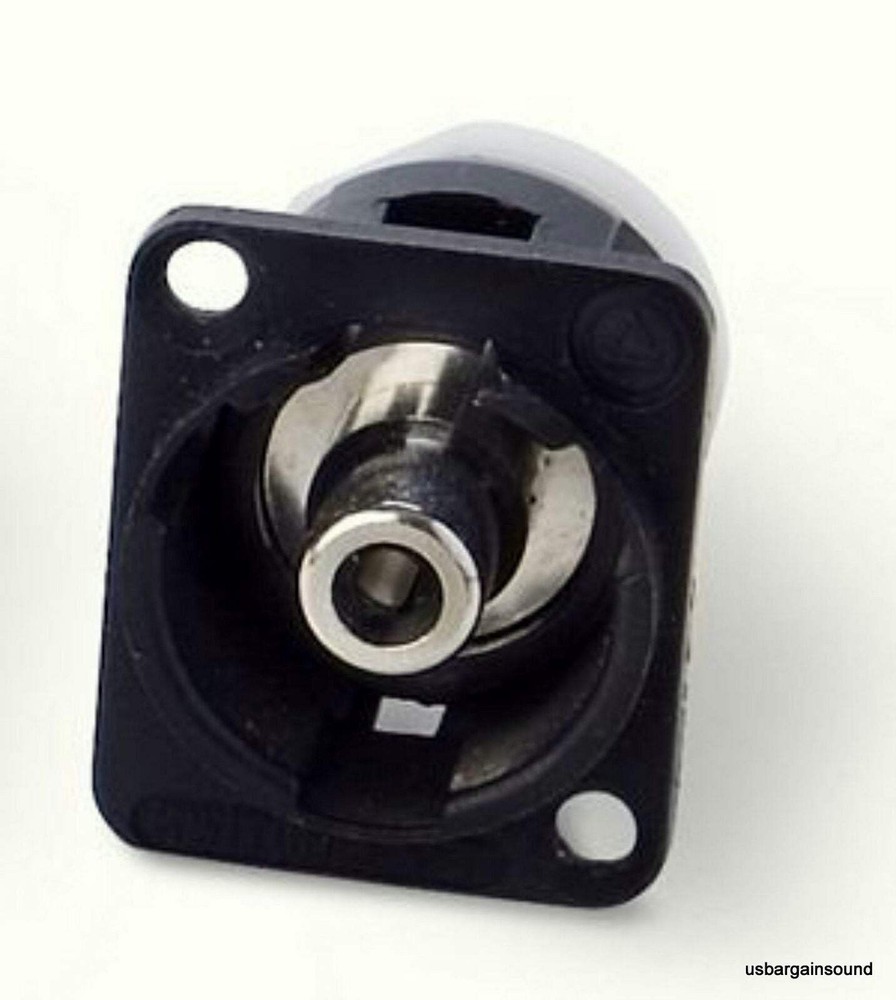 Switchcraft EHRCA2BX Panel Mount Feed Thru RCA Female Adapter Connector, Black