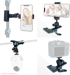 LINCO Universal Guitar Head Phone Holder Mount Mic Stand Phone Holder for iPhone