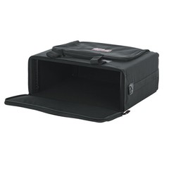 4U Portable Lightweight Rack Bag Black Nylon Plywood Construction for Instrum…