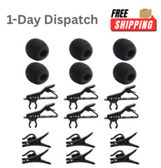 AUGSUN 18Pcs Lapel Microphone Clips Kit Metal Lavalier Mic Clip