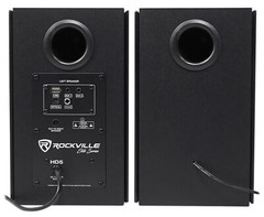 (2) Rockville HD5B 5″ Powered Studio Monitor Bluetooth Bookshelf Speakers-Black