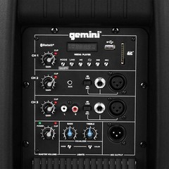 Gemini AS-2115BT-LT-PK 15″ LED Party Light DJ PA Speaker w Stand & Microphone