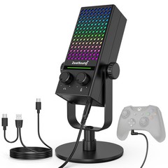 USB Gaming Microphone for Xbox PC Mac iPhone & Android, Noise Reduction Mic w…