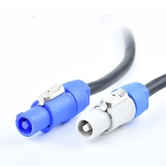 3Pcs 6ft 16AWG Stage Lighting Fixture For PowerCon Power-Through Blue Cables HOT