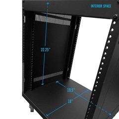 AxcessAbles 12U Network Rack with Wheels – 500lb Capacity, 19″ Depth [t]