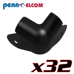 32 Pack Penn Elcom C1824K High Quality Metal Steel Cabinet Corner Black 2 Leg