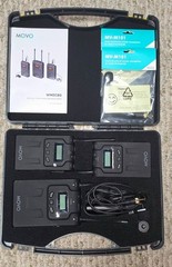 Movo WMIC80 UHF Wireless Lavalier Microphone System 2 TX / 1 RX for DSLR Camera