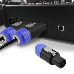 Speakon to 1/4 Inch 6.35mm NL4FX 4-Pole Male to Female Adapter Connector