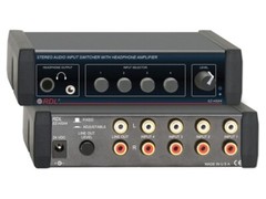 RDL EZ-HSX4 Stereo Audio Input Switcher with Headphone Amp – 4X1