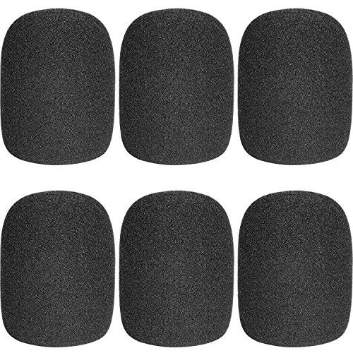 Microphone Cover Microphone Windscreen Foam Cover Black Top Grade 6 Pack