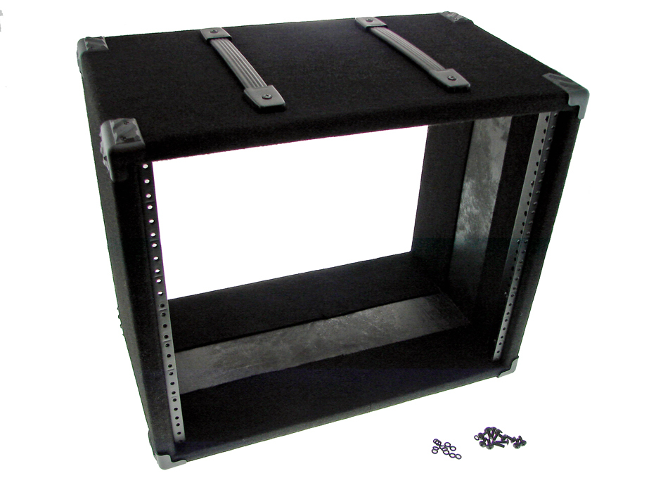 PROCRAFT 9U 12″ Deep Rack Case in Black Carpet Wrap – Top Handles w/ Rack Screws