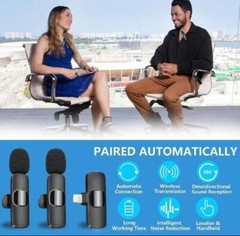 wireless microphone For iPhone, Black, Weather Proof, Long Range Microphone.