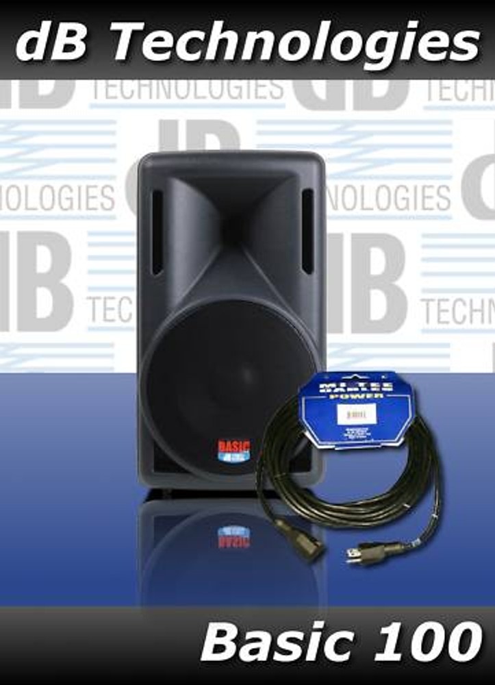 NEW! DB Technologies Basic 100 Speaker & Extension Cord