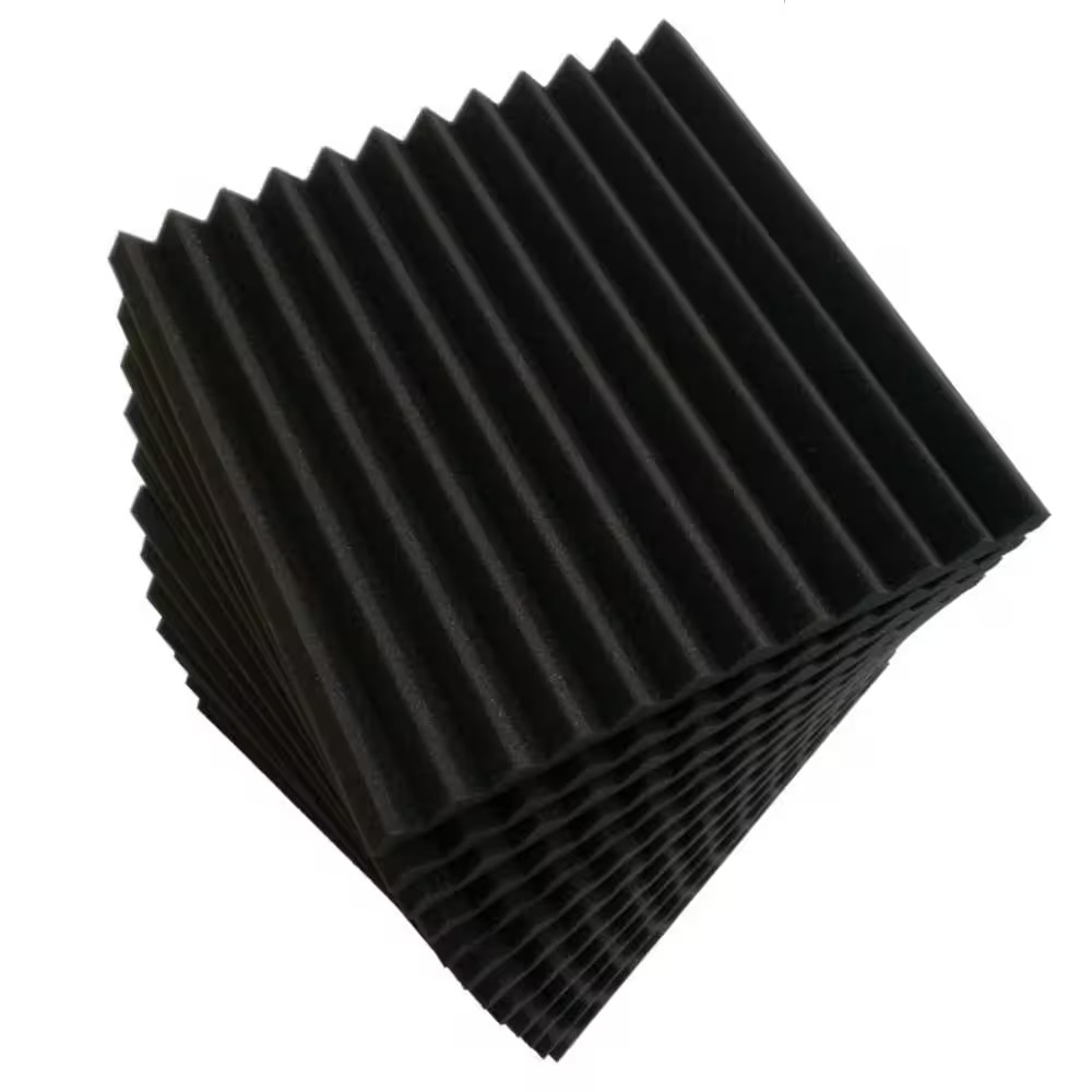 1 In. X 12 In. X 12 In. Square Self-Adhesive Sound Absorbing Acoustic Foam Panel