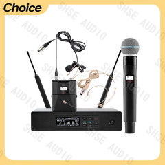 Qlxd B58 Headband Lavalier Professional Wireless Microphone Set Stable Transmiss