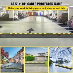 VEVOR 4PCS Dual-Channel Cable Protector Cover 66000LB Capacity Heavy-Duty