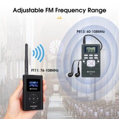 Wireless Tour Guide Audio System Mic Transmitter 10 Receivers for Meeting Church