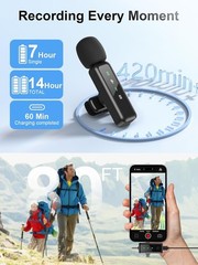Wireless Lavalier Microphone Noise Cancelling Lapel Recording Entry-Level