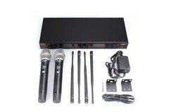GTD Audio 2×100 Ch UHF Diversity Wireless Hand held Microphone Mic System F-36