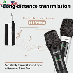 Wireless Microphones, Professional Dual Karaoke Microphone for Singing, Handheld