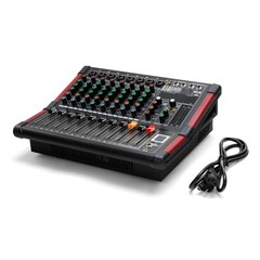 8 Channel Amplifier Power Mixer Bluetooth TRS Audio Mixing w/ USB Slot 16DSP New