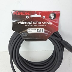 KIRLIN Cable MPC Microphone Cable, XLR, BLACK, 25FT. I2 Music Guitar Concerts