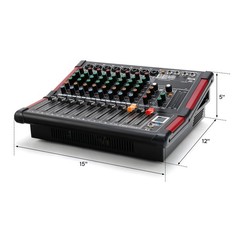 8 Channel Amplifier Power Mixer Bluetooth TRS Audio Mixing w/ USB Slot 16DSP New