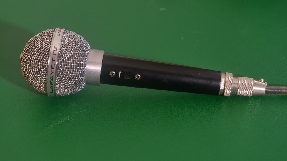 Real 1960s Dynamic Microphone Lafeyette – TESTED WORKS GREAT VINTAGE RETRO 1970s