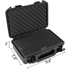 Hard Carrying Case,Shockproof Storage Box with Customizable Foam,11inch Porta…