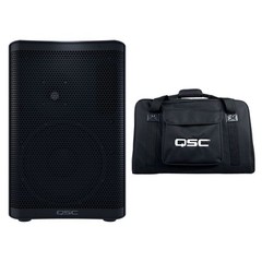 QSC CP8 8in 1000W Powered Loudspeaker Bundle w/ QSC CP8 Tote
