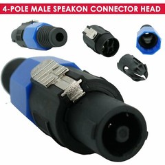 1x 4-POLE MALE SPEAKON CONNECTOR HEAD – PREMIUM DJ PRO TRUE SPEAKON PLUG-IN NEW