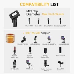 Adjustable Boom Arm for Silent Mic Positioning – 1KG Load Capacity