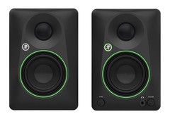 Pair Mackie CR3.5 3.5″ Powered Studio Monitors w/ Tone Control+Desktop Stands