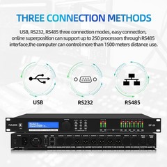2-In/6-Out Professional Digital Audio Processor, DSP Loudspeaker Management for