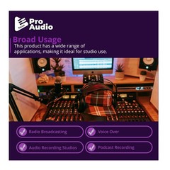 FocusProAudio Shock Mount for Blue Yeti and Yeti Pro Microphones Black