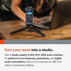 Tascam DR-07X Stereo Handheld Digital Audio Portable Recorder and USB Audio I…