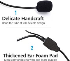 2 Pcs Flexible Wired Headset Microphone 35mm Jack for Singing Teaching Speaking