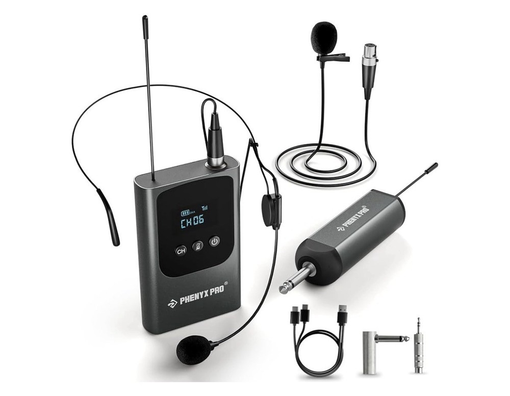 Phenyx Pro Single Digital Wireless Microphone System, w/Mini Receiver, Bodypa…