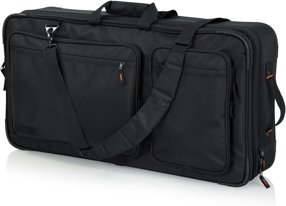 Gator Club Series DJ Backpack with Adjustable Interior and Bright Orange Lining