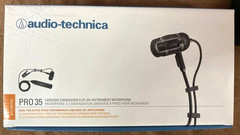 Audio-Technica PRO35 Cardioid Condenser Clip-On Instrument Microphone Japan New