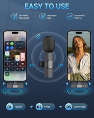 Plug-and-Play Wireless Lav Mic – 2 Transmitters for Podcasts, Vlogs & Streaming