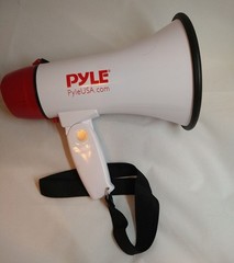 Pyle Compact Megaphone Speaker, Battery Operated, Siren Alarm Mode, Volume,PMP20