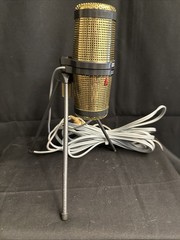Vintage D77 Telefunken Stereo Microphone with Box and Stand-Parts Only