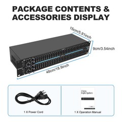 Dual Channel 31-Band Graphic Stereo EQ for Home Audio and DJ Sound