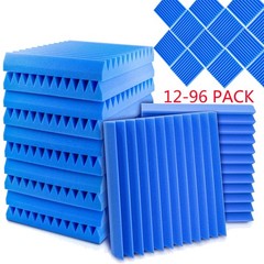 96PACK Acoustic Foam Panel Wedge Studio Soundproofing Sound Absorbing Wall Tiles